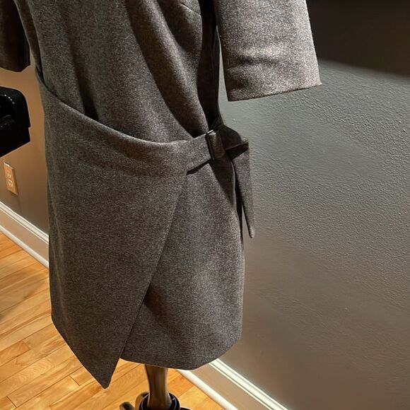 Kate Spade Saturday steel heather Buckle Over short sleeve midi dress NWT Size 4 - Picture 4 of 7